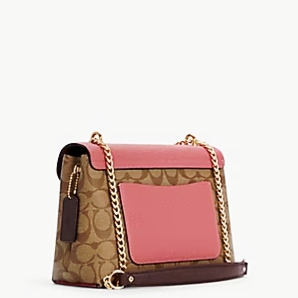 Coach Pink and Brown Crossbody Bag - Picture 2 of 7